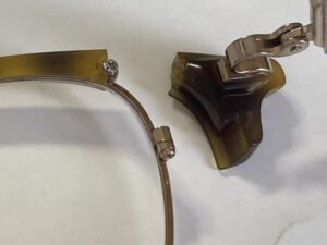 アセテートリムの折れ修理